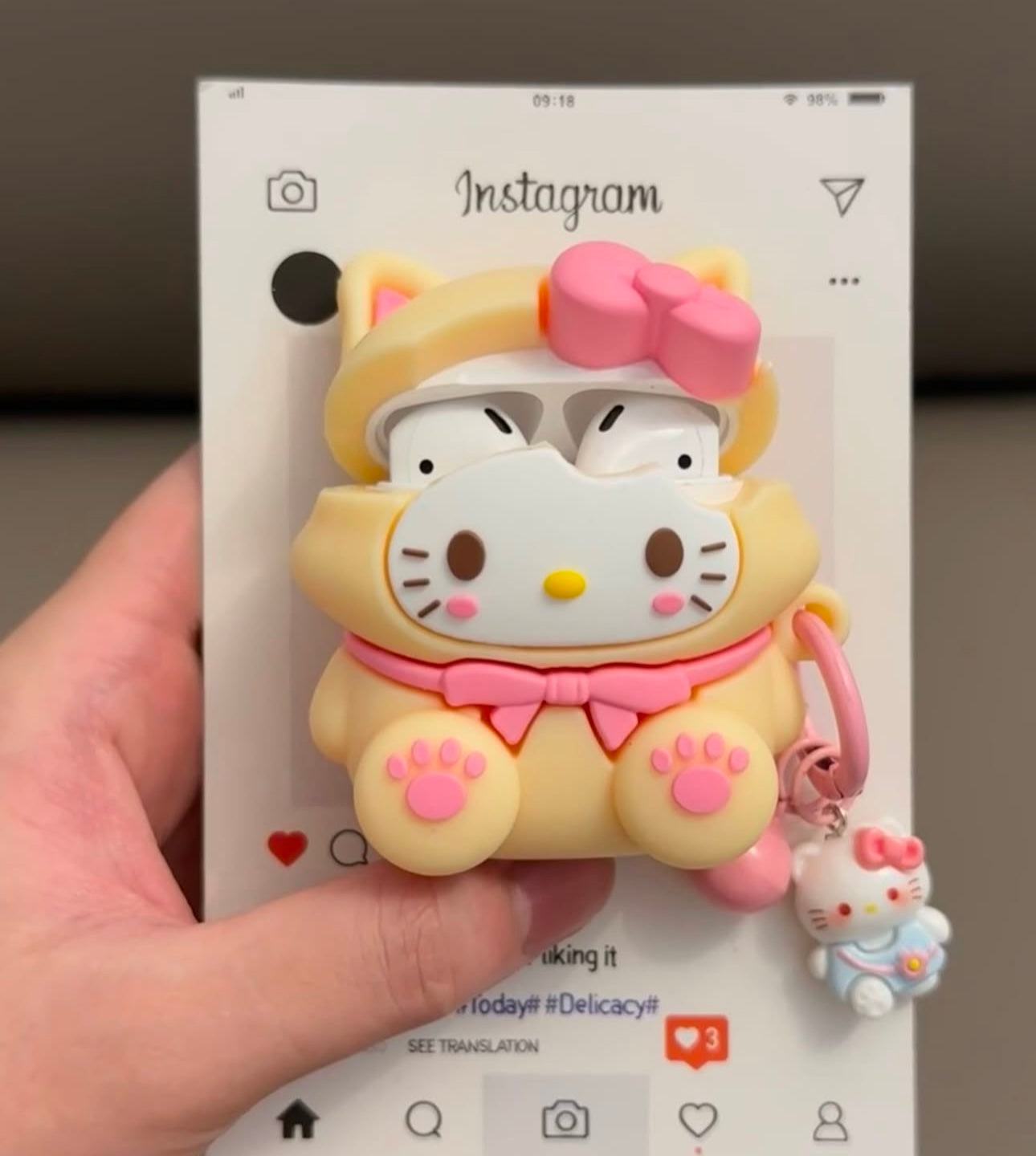 Hello Kitty Kawaii Cat Bear AirPods Case