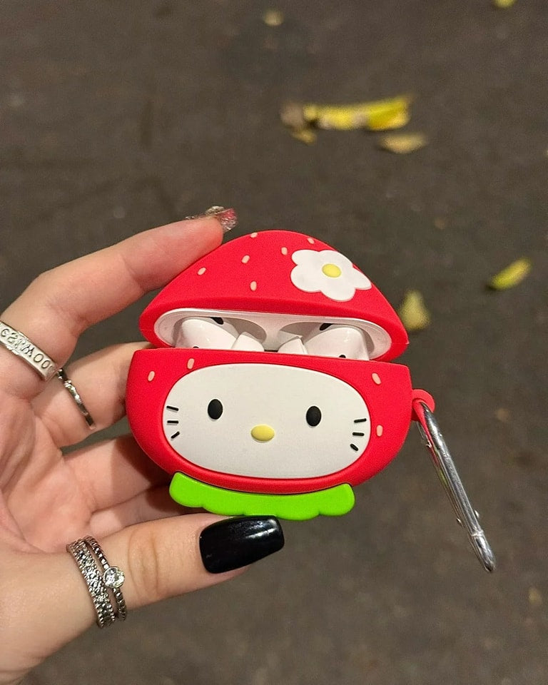 Strawberry Spring Hello Kitty Airpods Case