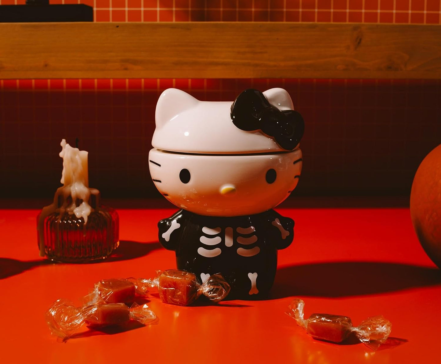 Hello Kitty Skeleton Spooky Snack Jar