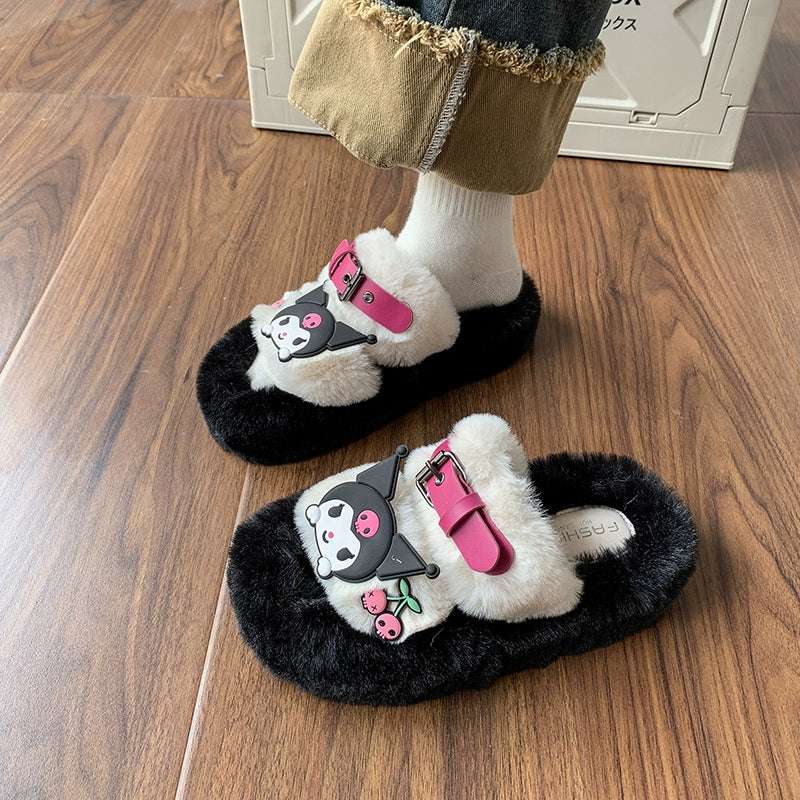 Kuromi Plush Slippers