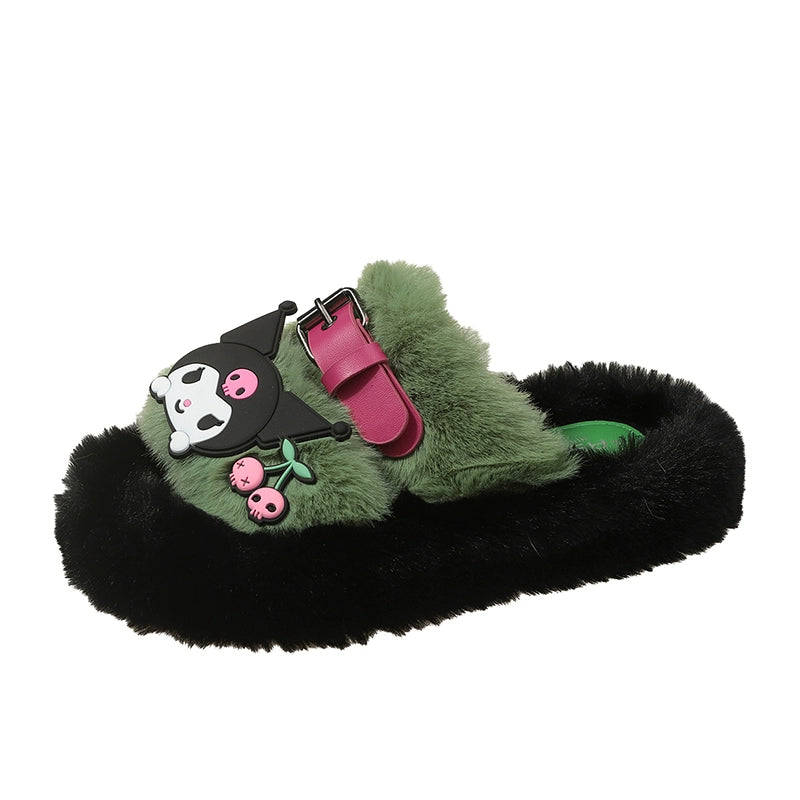 Kuromi Plush Slippers