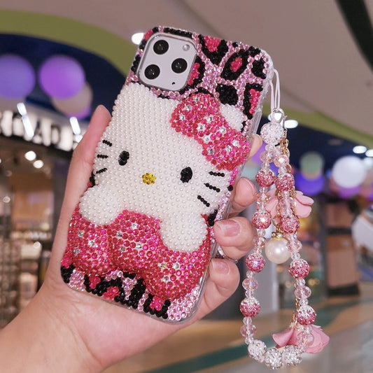 Hello Kitty Leopard Rhintestone Phone Case