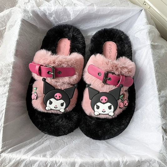 Kuromi Plush Slippers