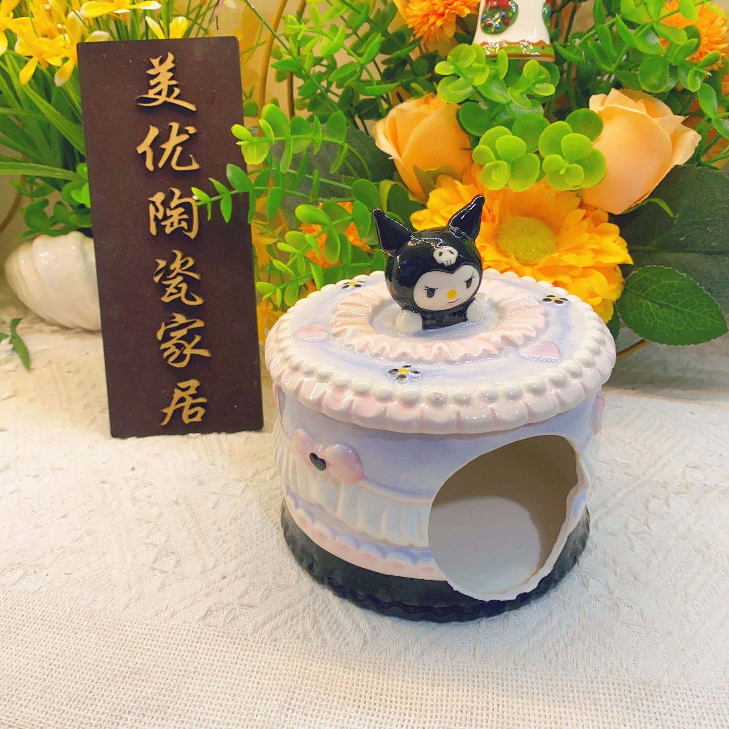 Kuromi Kawaii Ceramic Storage Jar