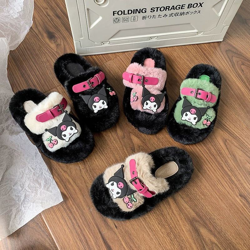 Kuromi Plush Slippers