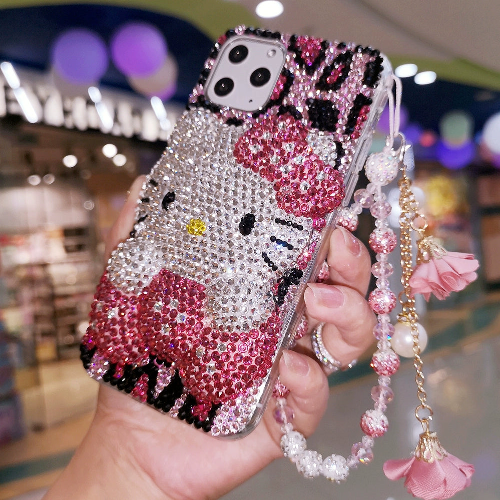 Hello Kitty Leopard Rhintestone Phone Case