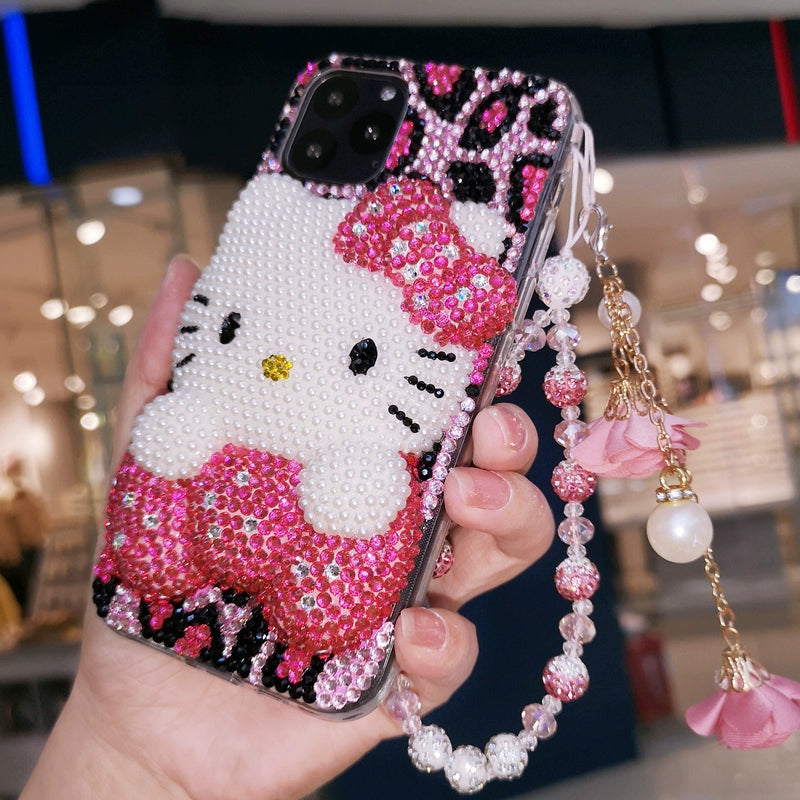 Hello Kitty Leopard Rhintestone Phone Case