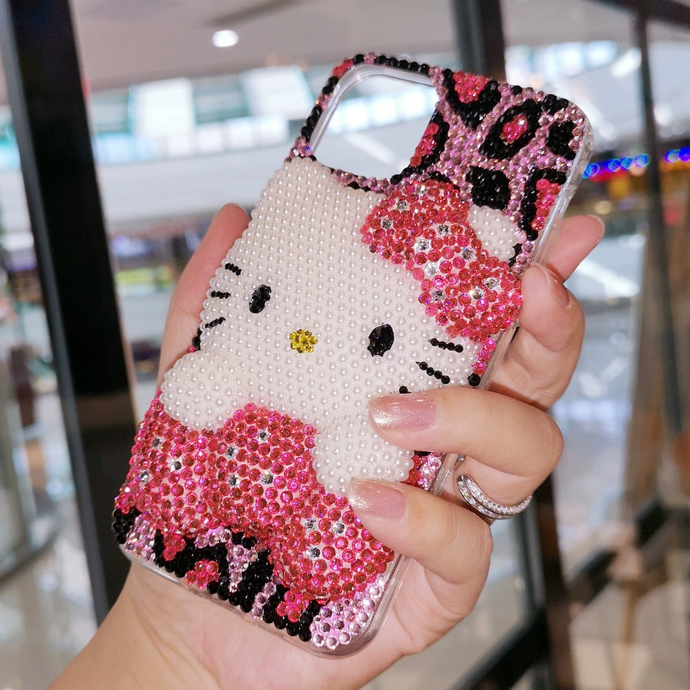 Hello Kitty Leopard Rhintestone Phone Case