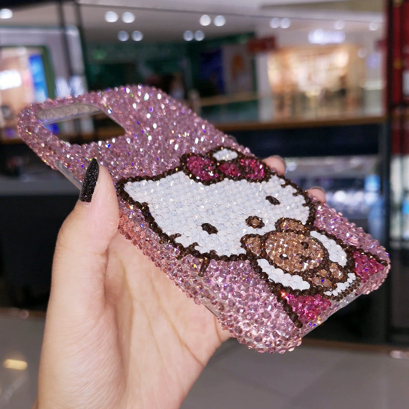 Hello Kitty Rhinestone Teddy Bear Phone Case