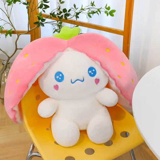 Cinnamoroll Strawberry Head Kawaii Fruit Plushie