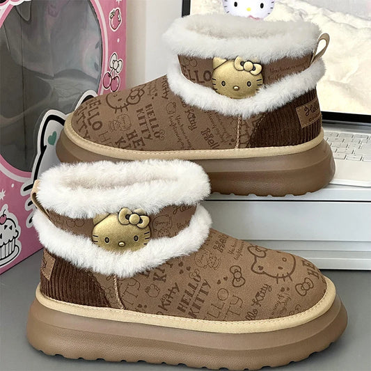 Hello Kitty Cute Short Thick Winter Boots