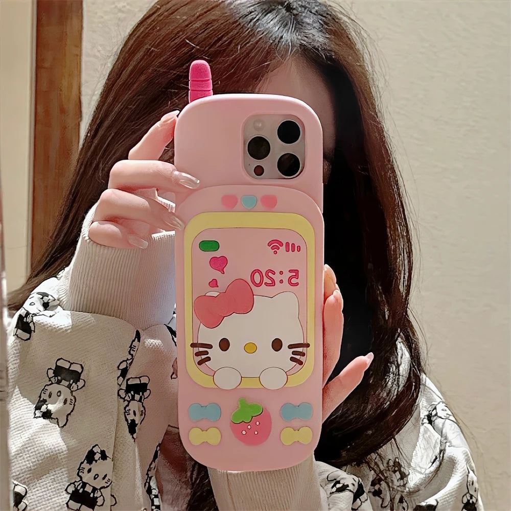 Hello Kitty Phone Style Silicone Phone Case