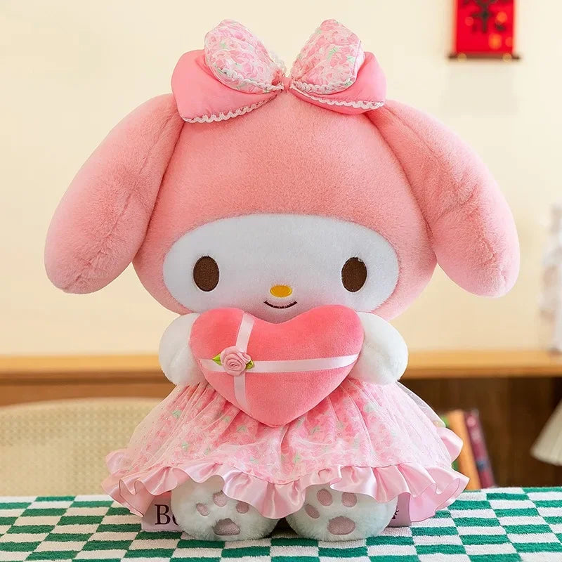 Sanrio Hello Kitty x Kuromi x My Melody Valentines Day Heart Plushie