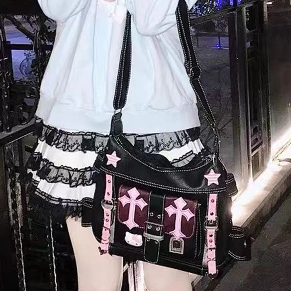 Hello Kitty Y2k Gothic Punk Vintage Crossbody Bag