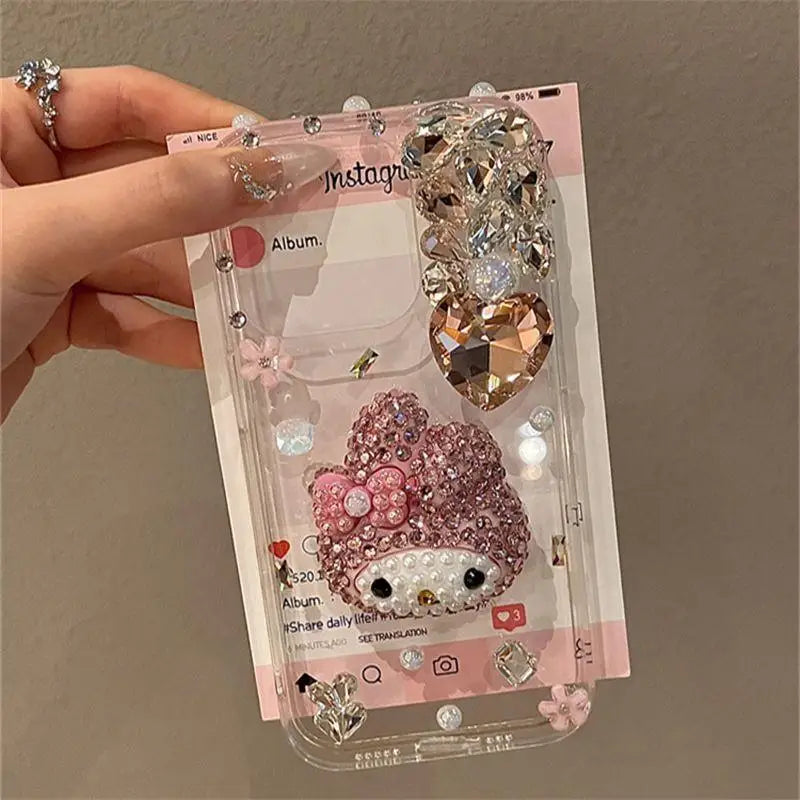 Hello Kitty & My Melody Diamond Bling Phone Case