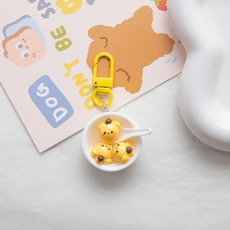 Sanrio Rice Ball Bowl Keychain