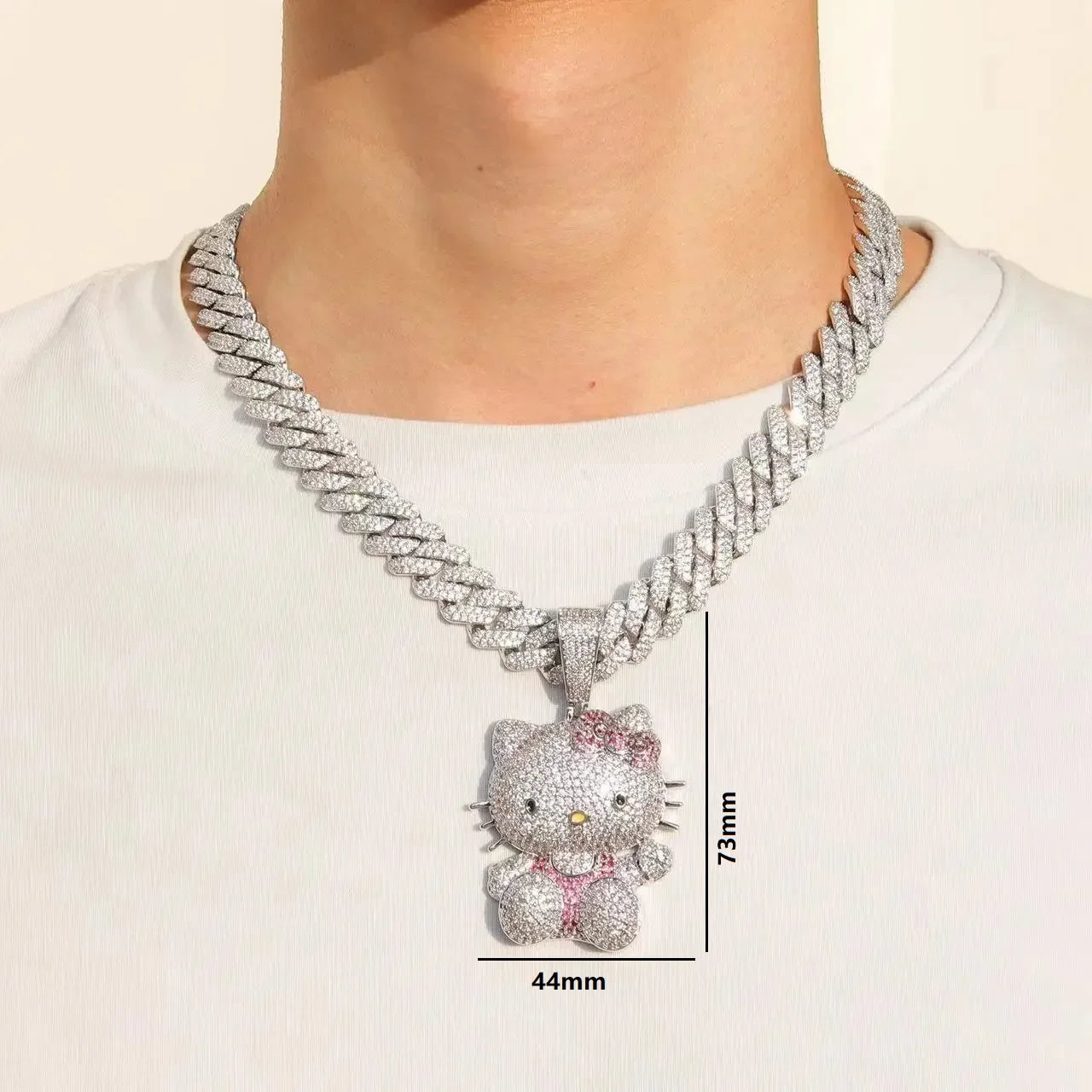 Hello Kitty Diamond Pendant Necklace