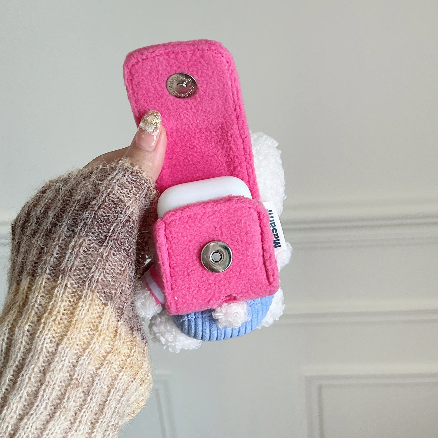 Hello Kitty Backpack Kawaii Fuzzy Fluffy Plush Airpods Case