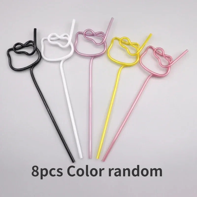 Hello Kitty Colored Drinking Straws