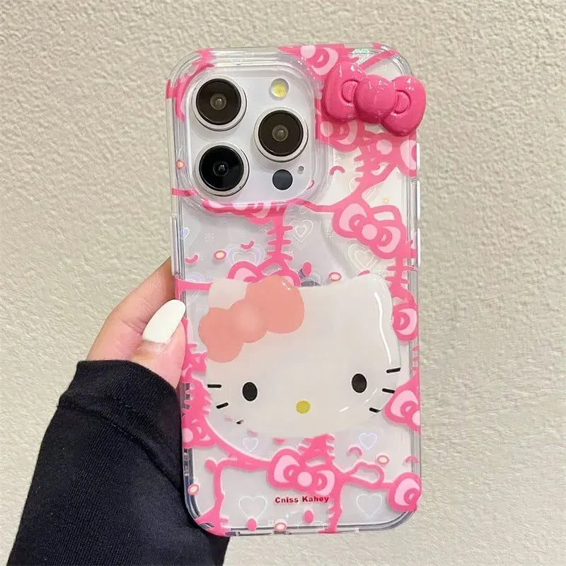 Hello Kitty Face Pink Bow Phone Case