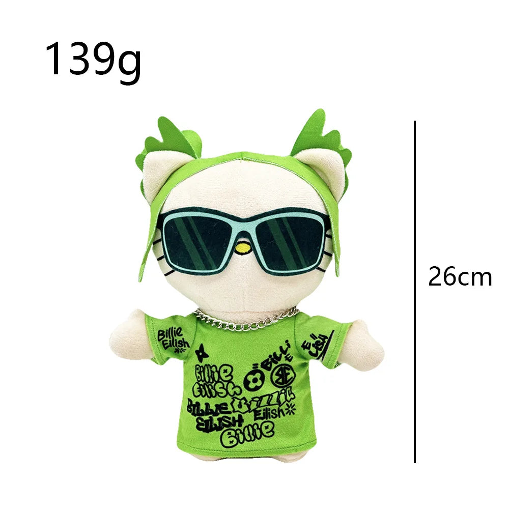 Hello Kitty Billie Eilish Green Sunglasses Plushie