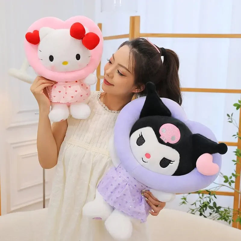 Hello Kitty & Kuromi Heart Valentines Day Plushie