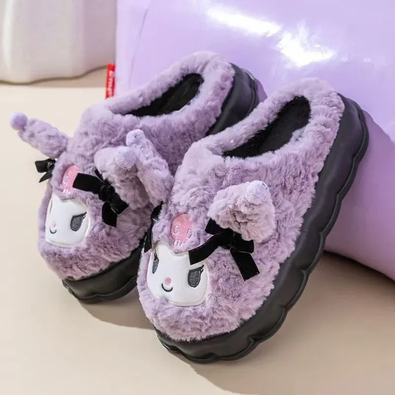 Kuromi Plush Slippers