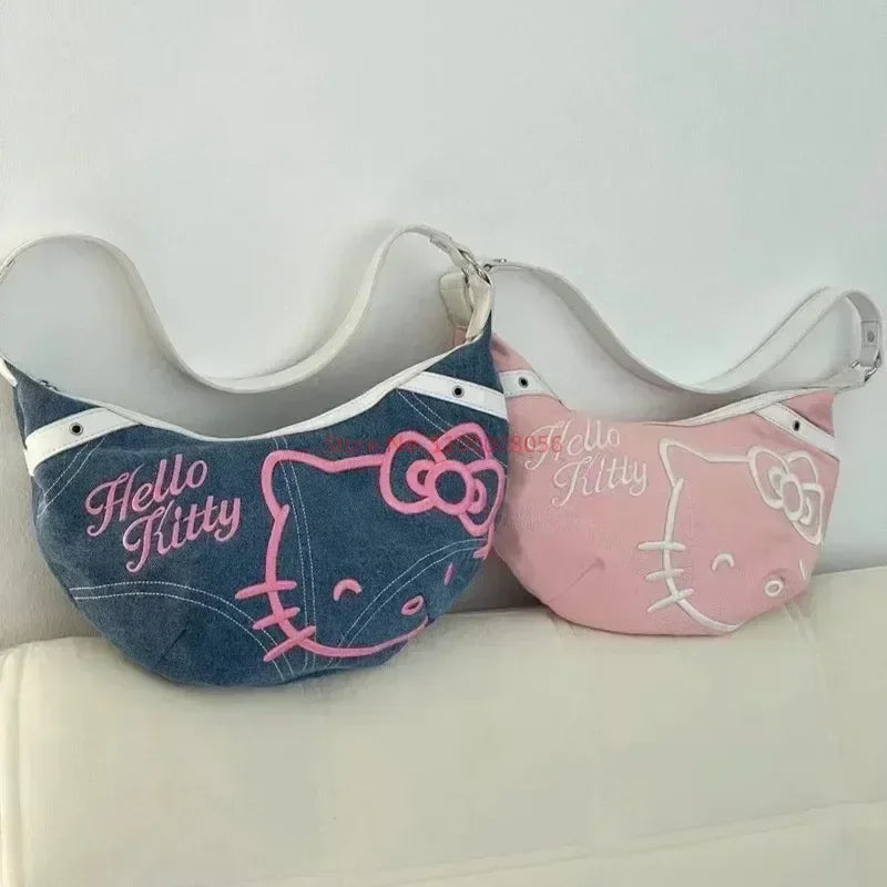 Hello Kitty Denim Y2K Fashion Bag