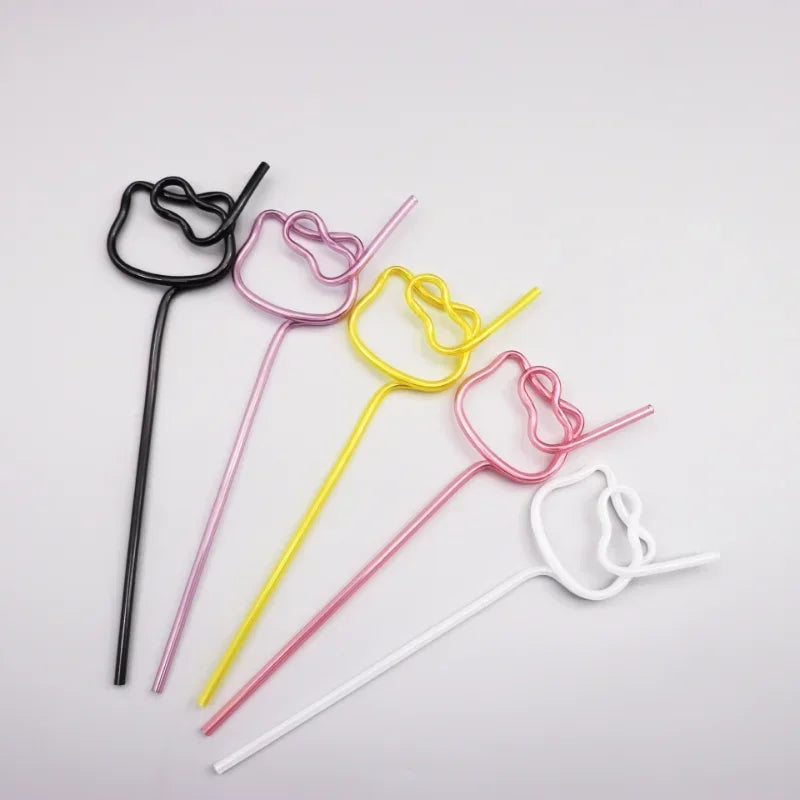 Hello Kitty Colored Drinking Straws