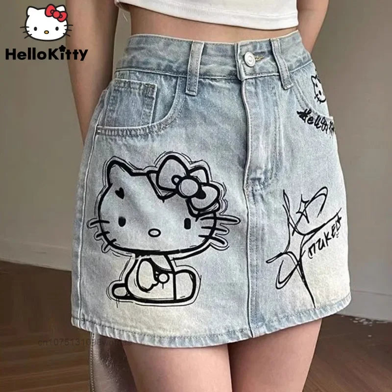 Hello Kitty Denim Skirt