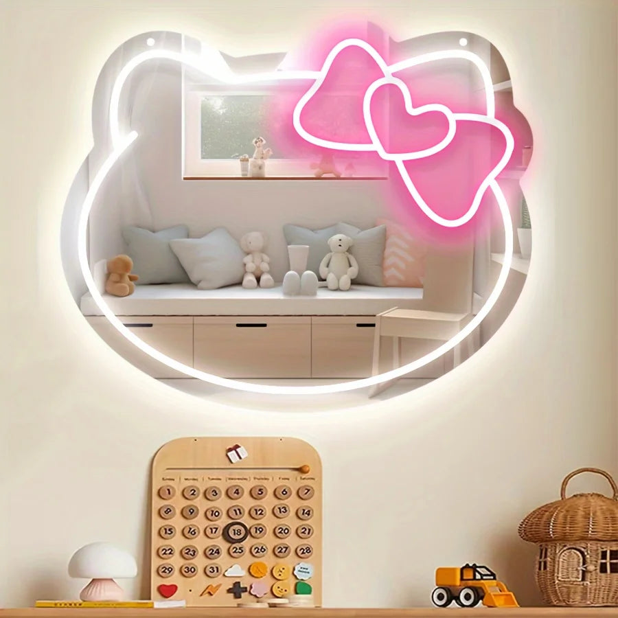 Hello Kitty Cute Bow Heart Mirror