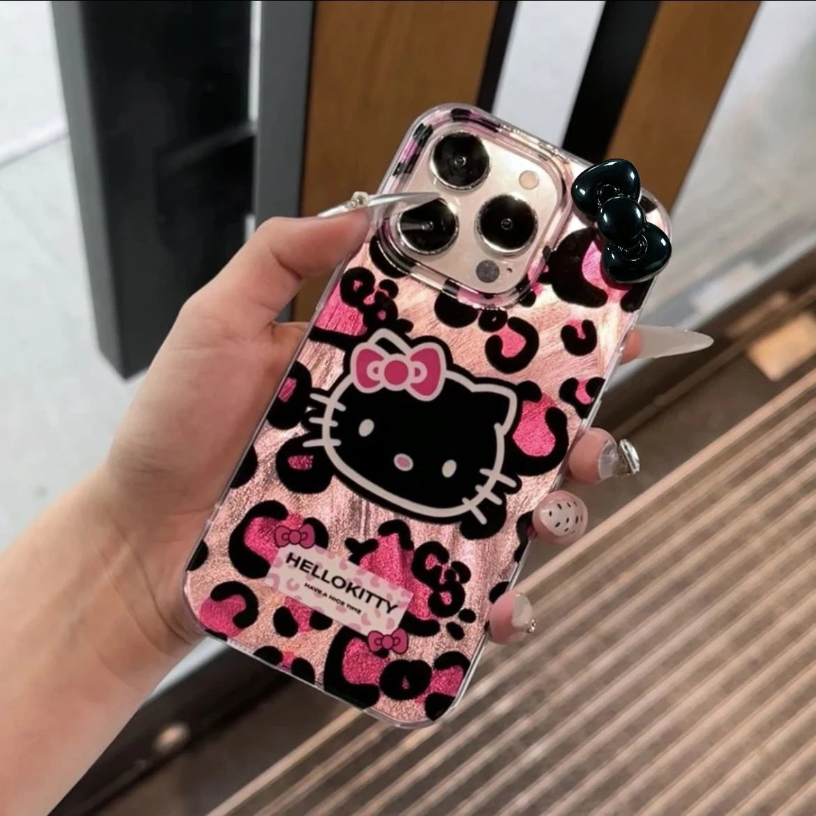 Hello Kitty Leopard Print Kawaii Phone Case