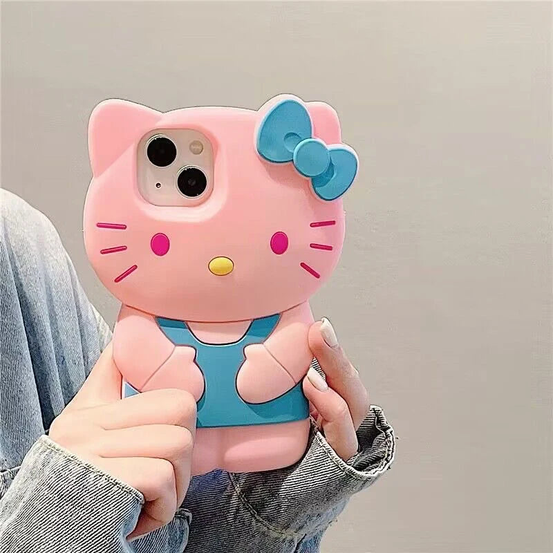 Hello Kitty Pink & Blue 3D Phone Case