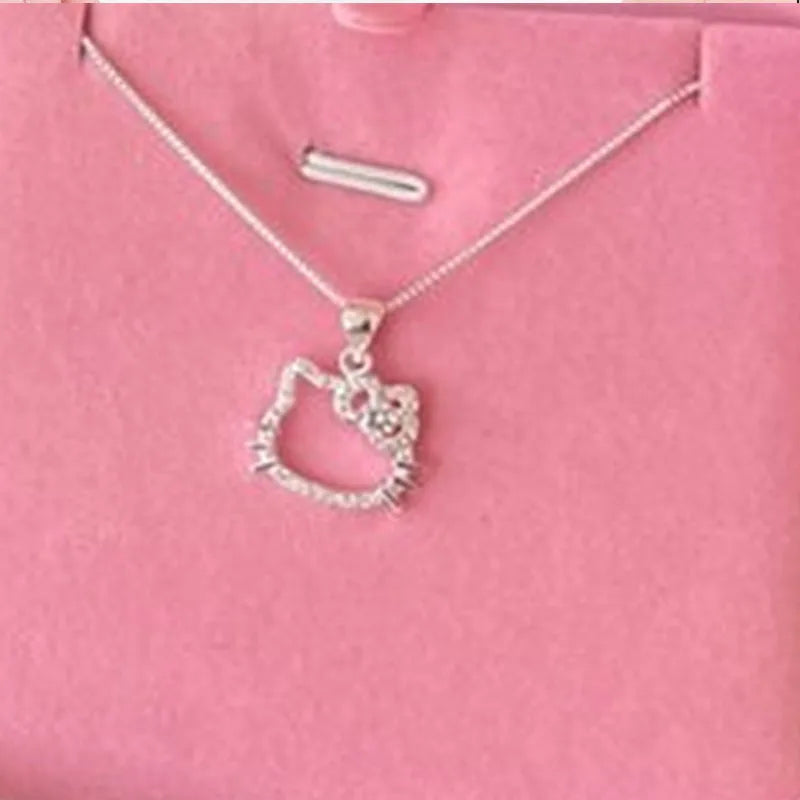 Hello Kitty Pink Crystal Necklace