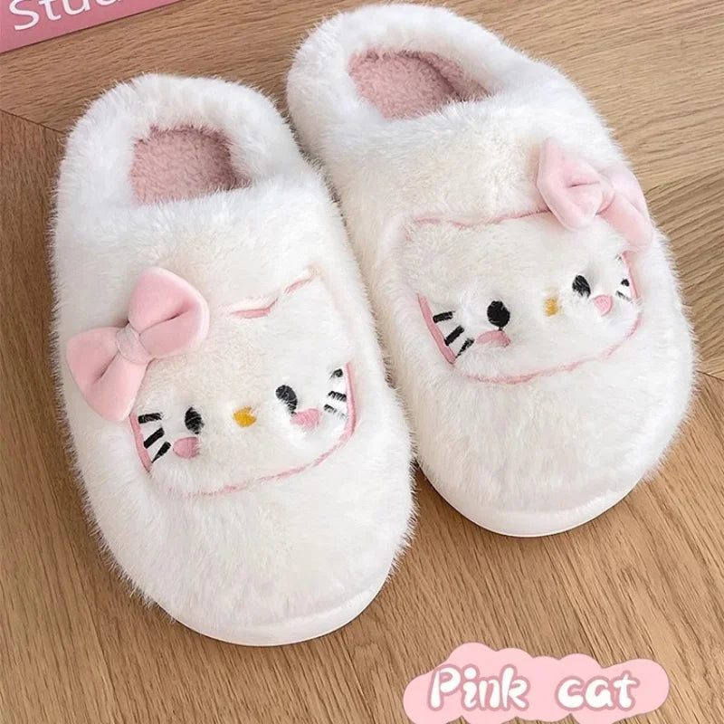 Hello Kitty Cute Kawaii Plush Slippers