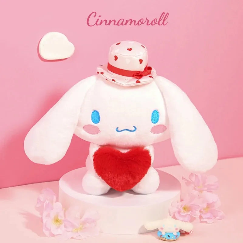 Sanrio Hello Kitty x Kuromi x My Melody x Cinnamoroll Heart Valentines Day Plushies