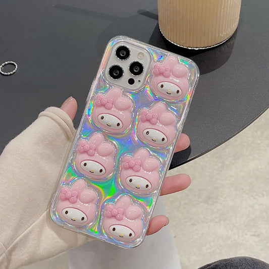 Hello Kitty & My Melody 3D Clear Phone Case