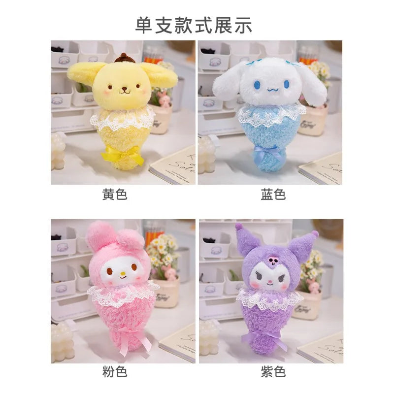 Hello Kitty x My Melody x Kuromi x Cinnamoroll x Pompompurin Cute Flower Plush