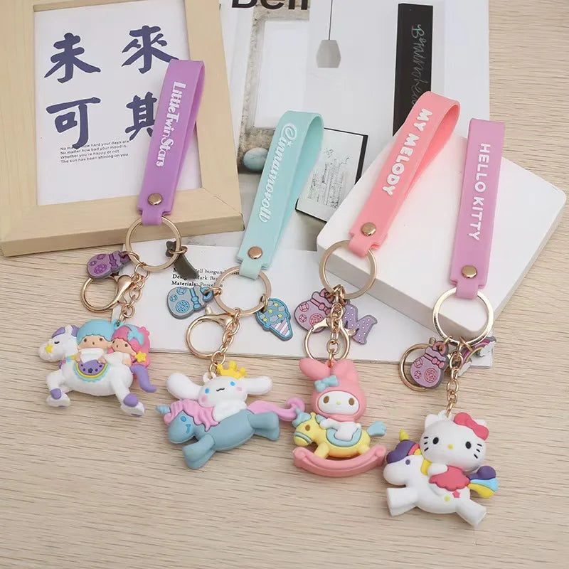 Sanrio Unicorn Kawaii Series Keychain Hello Kitty x My Melody x Cinnamoroll x Little Twin Stars Charms Keychain Pendant