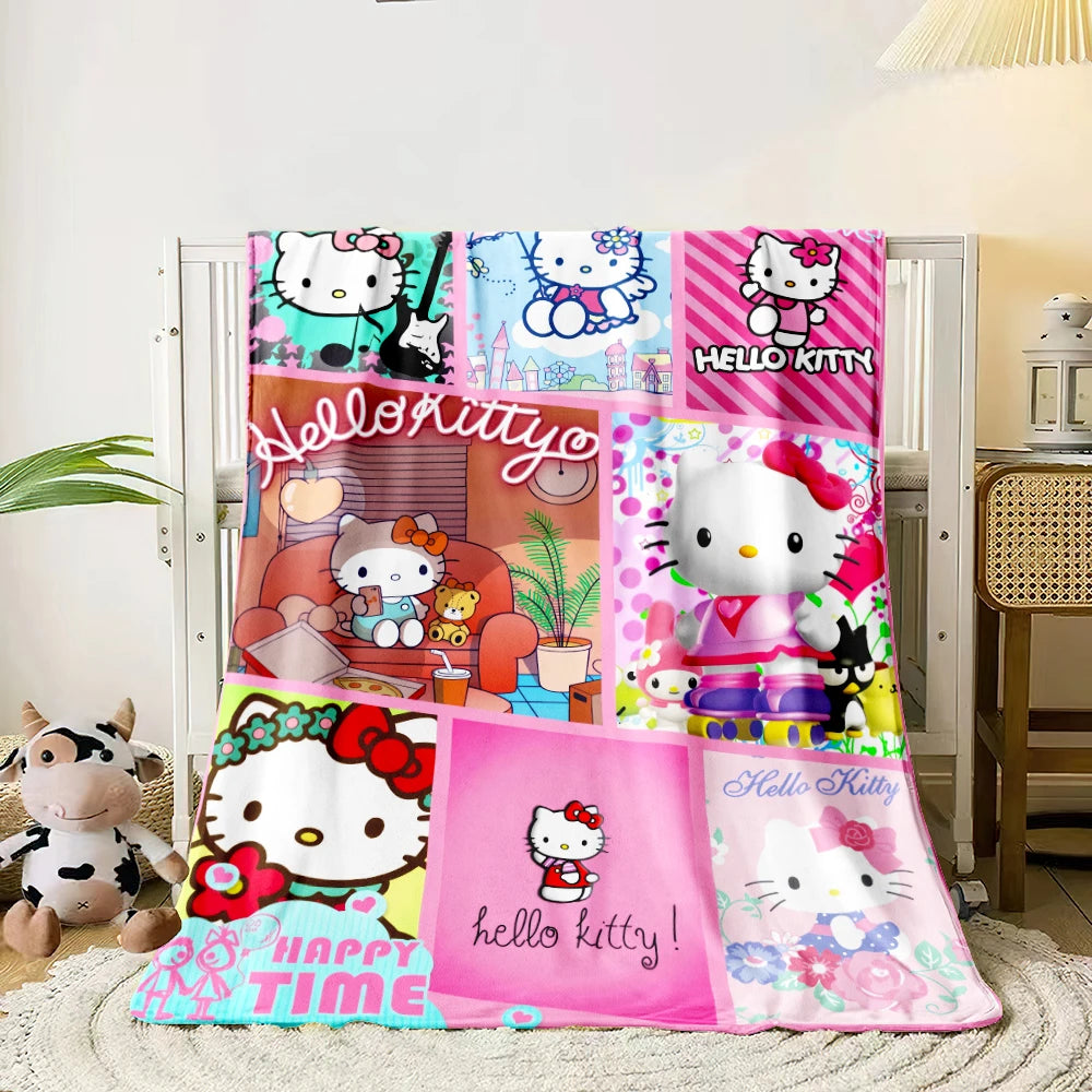 Sanrio Hello Kitty Cute Blanket Oversized Sofa Soft Blanket