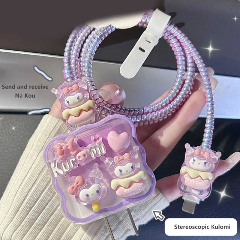 Hello Kitty Kuromi Charger Data Cable Case Protector