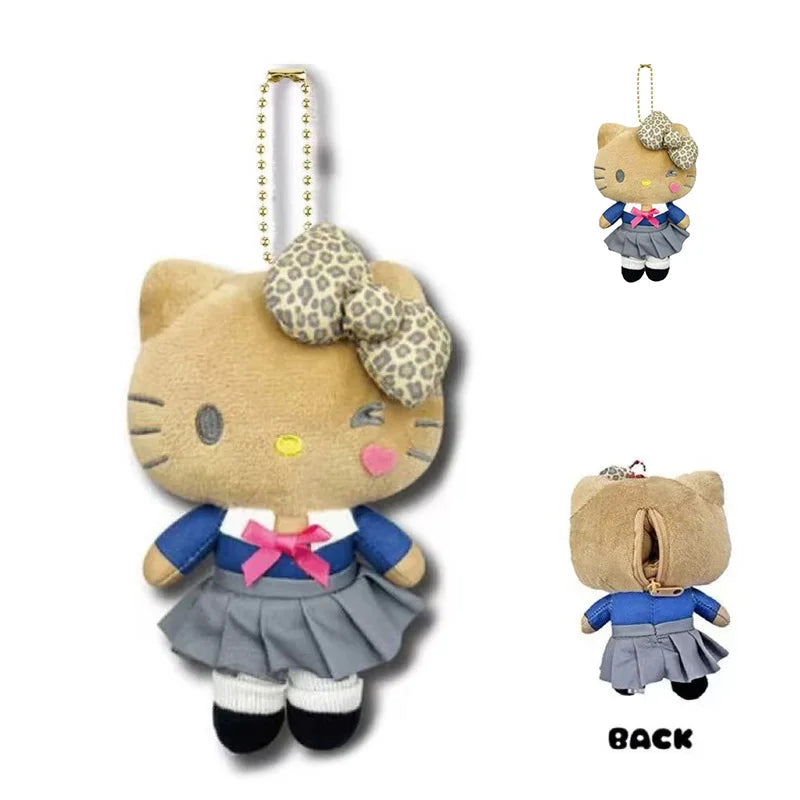 Hello Kitty Y2K Kawaii School Girl Plush Keychain Pendant