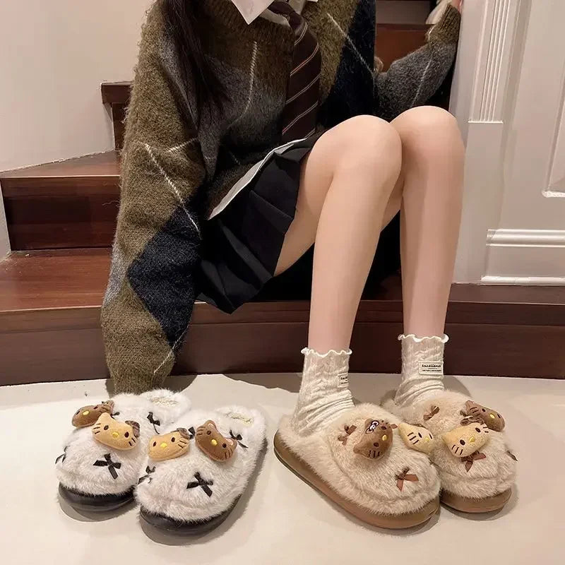 Hello Kitty Plush Slippers