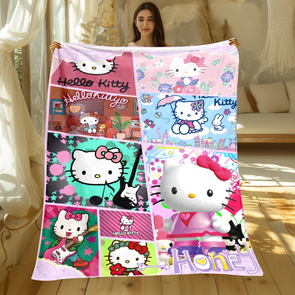 Sanrio Hello Kitty Cute Blanket Oversized Sofa Soft Blanket