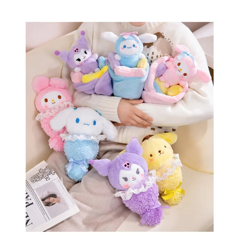 Hello Kitty x My Melody x Kuromi x Cinnamoroll x Pompompurin Cute Flower Plush