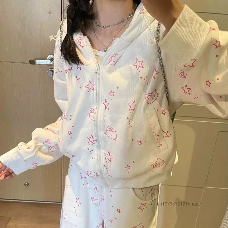 Hello Kitty Star Hoodie Two Piece Set