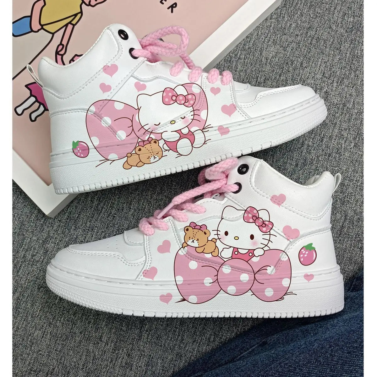 Hello Kitty Kawaii Painted Shoes