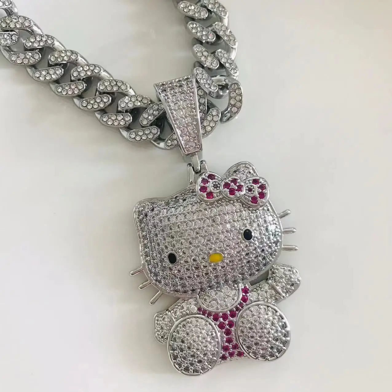 Hello Kitty Diamond Pendant Necklace