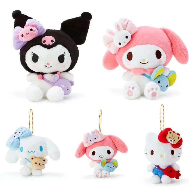 Sanrio Kawaii Crossbody Bag Plushie Pendant Keychain