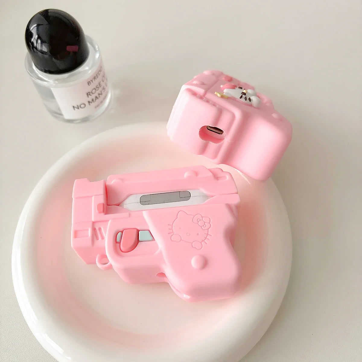 Hello Kitty Pink Kawaii Gun Airpods Case